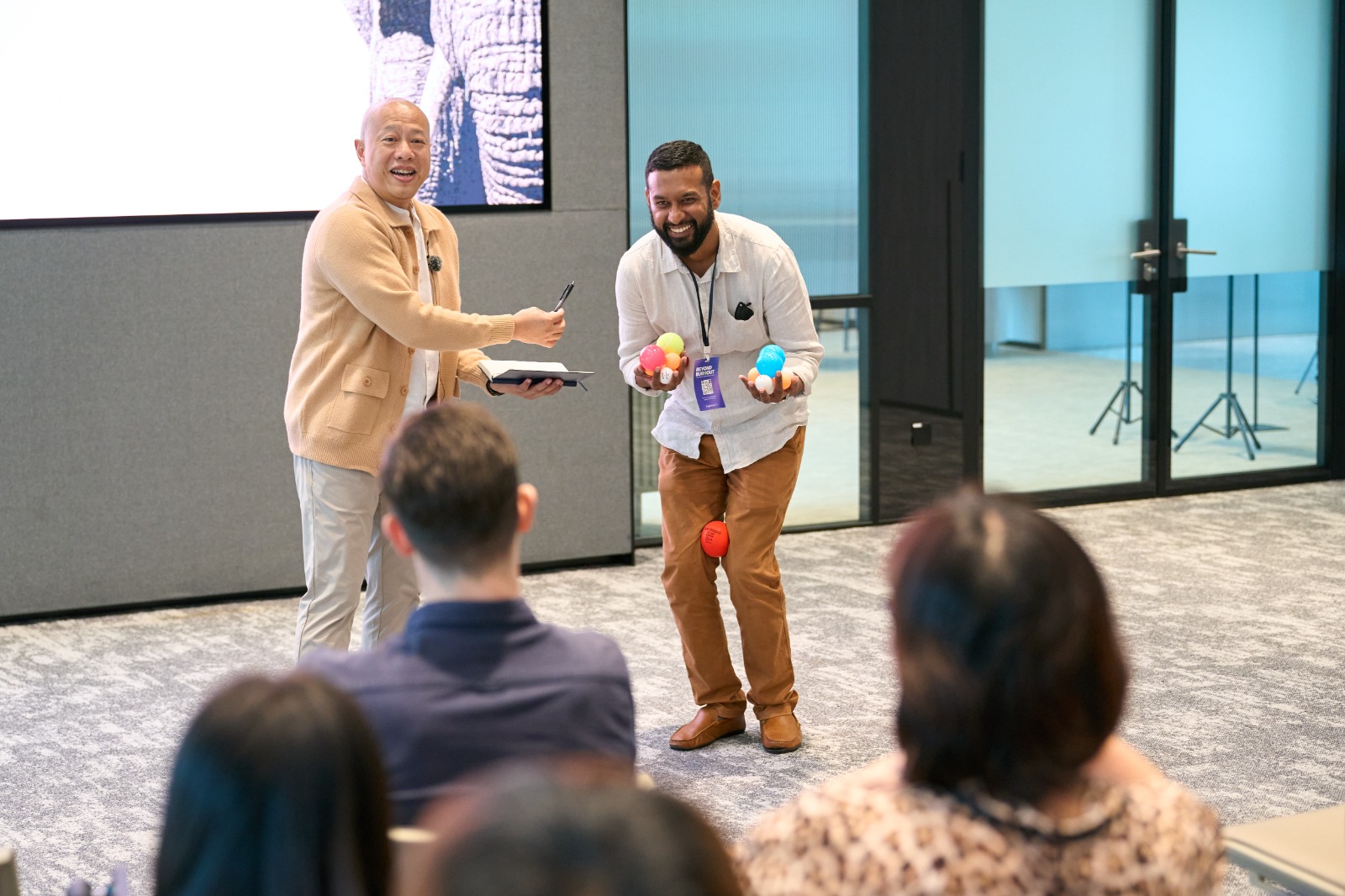 Nadam facilitating a workshop